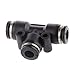 OULII 10pcs Tube Air Line Quick Fittings Joint Adapter Couplings OD 6mm 1/4'' Tee Union Pneumatic Push Connector