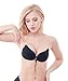 Anmengte Drawstring Bra Reusable Self Adhesive Silicone Invisible Backless Sexy Nubra (Black A)