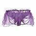 Crossdress Panties Feeshow Men's Jockstrap Lace Briefs Sissy Pouch Underwear Ruffle Skirted Purple X-Large