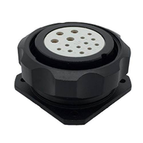 CEEP 9209315K00S020 Circular Connector, Receptacle with Coupling Nut, 315K Insulator, Female, Panel Mount, Black Anti-Corrosive