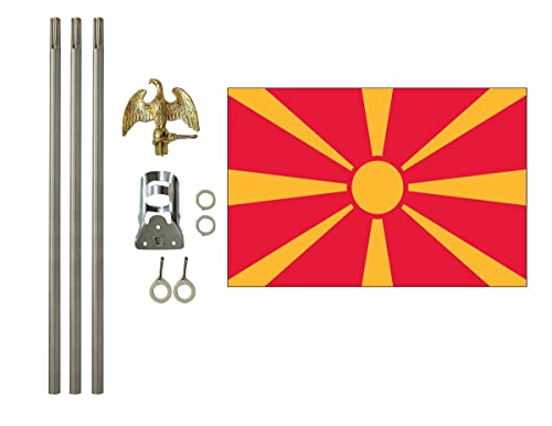 Macedonia 3x5 ft Outdoor Flag and Flag Pole
