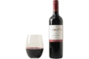 Tomorrow Cellars Non-Alcoholic Red Wine, Award-Winning, California-Crafted, Low Sugar and Low Calorie Non Alcoholic Wine, Smooth and Rich with Juicy Fruit Touches