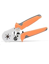 IWISS Alicates de crimpadora hexagonal HSC8 6 6 Herramientas de crimpado autoajustables usadas para 23 10 AWG (similar a 0,25 6 mm2) Mangas de cable Terminal Ferrules Orange mango solamente. !