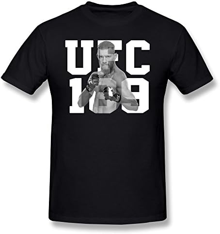 FUDI Men's Conor McGregor UFC 189 Black Fighter Fill In Proud Fighter T-shirt - L Black