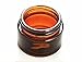 1 oz Amber Glass Jar w/ Black Lid, High End Glass Salve Cream Jars by Premium Vials, (Pack of 12)