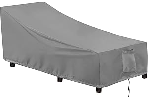 OutdoorLines Outdoor Waterproof Patio Chaise Lounge Chair Cover - UV Resistant Lounger Covers Heavy Duty Weatherproof Patio Sofa Furniture Covers, 1 Pack, 68Wx30Dx30H Inches, Gray