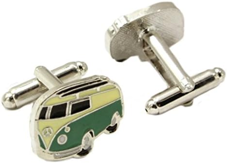Volkswagon Bus Retro SUV Auto Car Cufflinks By Athena