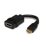 StarTech.com 5in High Speed HDMI Adapter Cable - HDMI to HDMI Mini- F/M