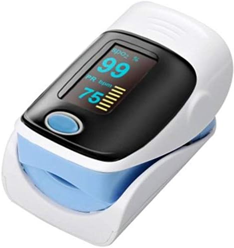 Niscomed Fingertip Pulse Oximeter FPO-91 Blood Saturation Monitor with batteries and Lanyard Sky Blue