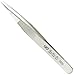 Hakko CHP 00B-SA Fine-Tip Tweezers, Straight, Fine-Point Tips, Non-Magnetic Stainless Steel, Corrosion-Resistant, Serrated Grip, 4-1/2