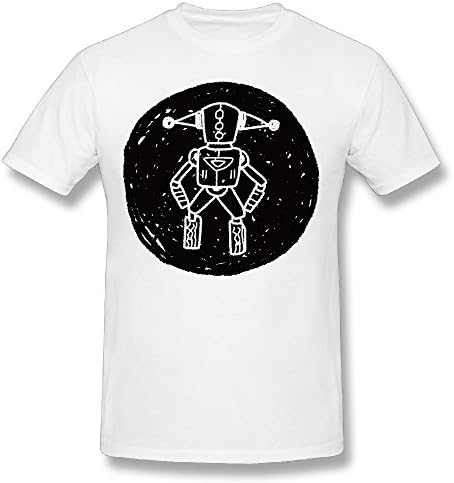 Men's Novelty T Shirt, Rabot Cotton Crew Neck Summer T-shirt White