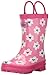 Hatley Little Girls Flower Heart Garden Rain Boots, Pink, 10