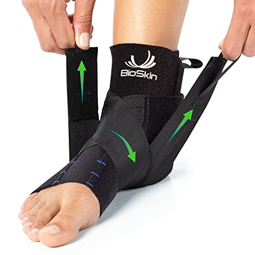 BIOSKIN Compression Ankle Compression Sleeve Ankle Brace for Sprained Ankle, Swollen Ankle