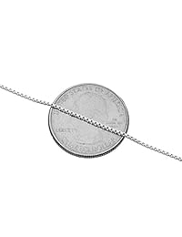 925 Sterling Silver 1MM Box Chain Italian Necklace Lightweight Strong - Lobster Claw Clasp 16" - 36"