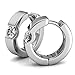 Hoop Loop Earrings for Women 18K White Gold Plated Gift for Women Mother Wife Girl Mother's Day Gift