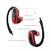 Wireless Sports Earbuds,Sports Bluetooth Earphones V 4.1 Bluetooth Headphones w/ Mic IPX7 Waterproof HD Stereo Sweatproof Earbuds for Running Gym Exercise Hands-free 10 Hour Battery (Black Red)