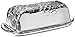 Arthur Court Designs Aluminum Grape Covered Butter Cream Cheese Dish Container Keeper Hand Polished Tarnish Free Artisan Quality with glass dish 7 inch Long