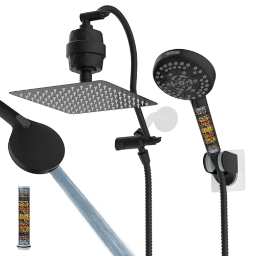 Hibbent 10 Dual Filtered Rainfall Shower Head Combo
