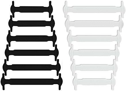 Coolnice No Tie Flat Shoelaces for Kids, Men & Women | Waterproof & Stretchy Silicone Tieless Shoe Laces | For Athletic…