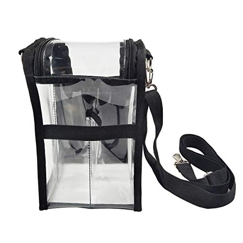 Transparent PVC Makeup Brush Buddy Make Up Brush Holder Clear Makeup Brush Makeup Tool Organizer Bag Makeup Brush Bag with Shoulder Strap - Thumbnail 3
