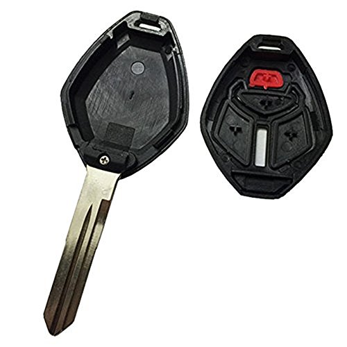 New Uncut Keyless Entry Remote Key Fob Case For 2007 2008 Mitsubishi Eclipse Key Fob Case No Chips - Thumbnail 3