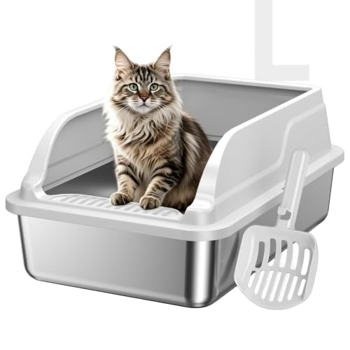 KISENG Stainless Steel Cat Litter Box