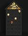 BRUBAKER Reusable Wooden Advent Calendar to Fill - White Snow House with LED Lighting - DIY Christmas Calendar 9.57 x 17.72 x 3.15 inches