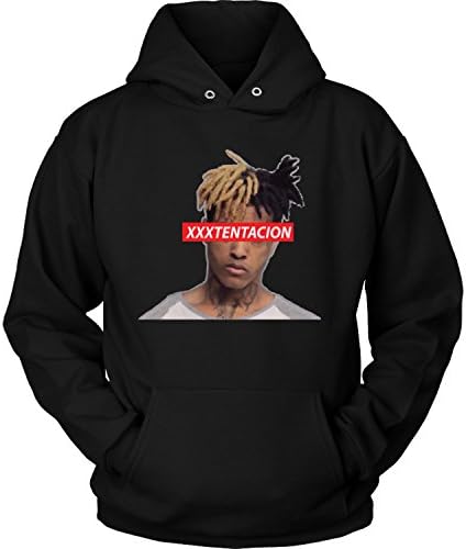 XXXTentacion Hoodie S - 2XL White Black Grey Hip Hop Rapper Hoodie (S, Black)
