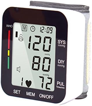 Yxbaby Digital Wrist Blood Pressure Monitor Automatic Sphygmomanometer Pulse Rate Monitoring Home Using LED Display Voice Broadcast Black