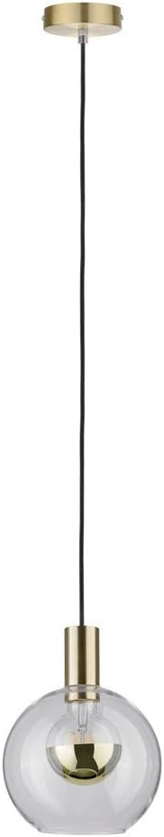 Paulmann 79725 Neordic Esben Pendant luminaire max. 1x20W Pendant lamp for E27 Lamps Ceiling lamp Clear/Brushed Brass 230V Glass/Metal Without lamp