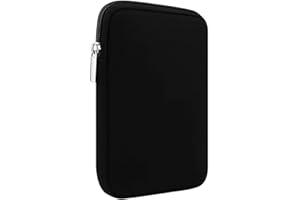 VIVIDSTARRY 6 Inch Neoprene Sleeve Case Pouch Bag E-Reader Protect Cover for Kindle 2022, Kindle 2019, Kindle Kids, Kindle Paperwhite E-Reader (Previous Generation – 2015 Release), for Kobo Nia, Clara 2E (Black)