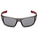 NAGA Kids 6-14 UV400 Polarized Sports Sunglasses - Grey Lens Grey Red Frame