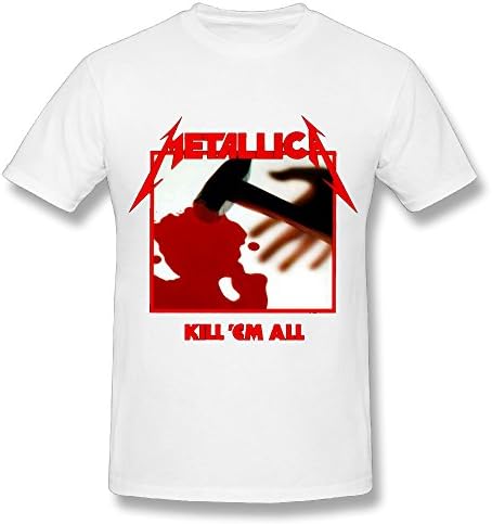 Dalef Men's Metallica Kill 'Em All Streetwear O Neck T Shirt Size M US White