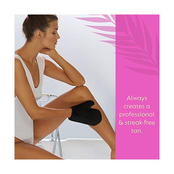 He-Shi Luxury Velvet Tanning Mitt - Double Sided Fake Tan Applicator Glove - Reusable and Washable Tan Mitt - Smooth…