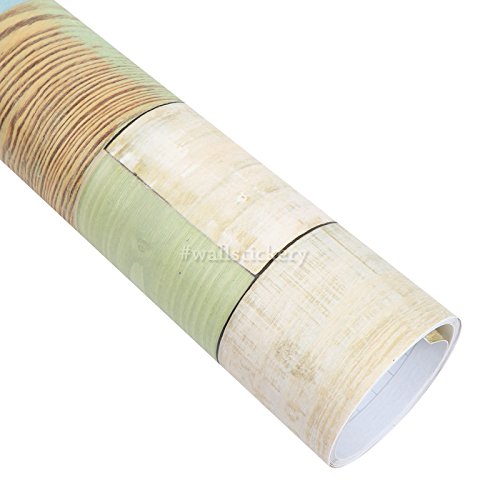Wallstickery Self Adhesive Wallpaper Wood Panel Pattern Peel Stick Contact on Home Kitchen Shelf Drawer Liner Countertops WS-HVW-506 Size:1.64 ft x 9.84 ft