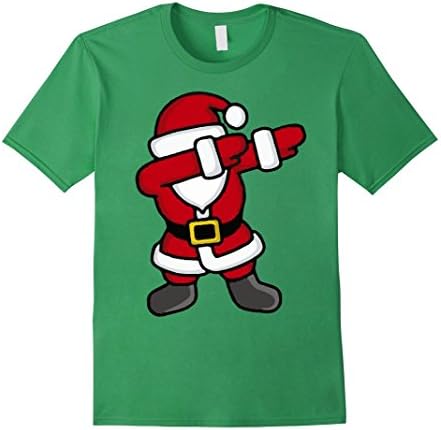 Mens Dabbing Santa T-Shirt - Funny Santa Claus Gift For Christmas Small Grass