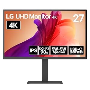 LG モニター ディスプレイ 27U730A-B 27インチ/4K(3840×2160)/IPS/DCI-P3 90%/HDR/アンチグレア