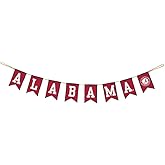 Alabama Crimson Tide Tailgate Party Banner by Hanna's Handiworks | For School Parties, Graduations | Lightweight Fabric | Represent Your NCAA UA Team Spirit | Part 1 “Alabama”
