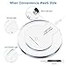 Wireless Charger for Iphone8 Sleep-friendly with Anti-Slip Rubber NO AC Adapter Wireless Charger Base for IphoneX/8 Plus Samsung HTC8X Huawei W3Haike X1 Motorola 360 LG Nokia Lumia（White）