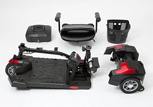 Drive-DeVilbiss-Scout-12-Amp-Scooter--Compact-Transportable-Power-Scooter-Motorized-Mobility-Scooter-for-Adults-Red