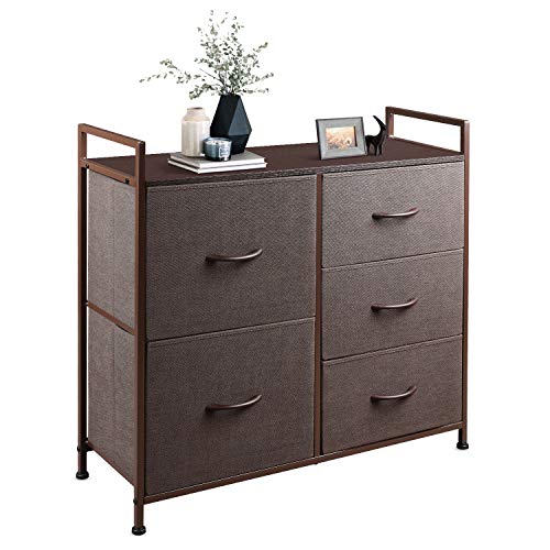 WLIVE Dresser with 5 Drawers for Bedroom, Tall Chest of Drawers, Fabric Storage eBay