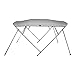 MSC 4 Bow Bimini Top Boat Cover with Rear Support Pole and Storage Boot, Color Grey, Burgundy,Navy,Beige,Pacific Blue,Black,Forest Green Available