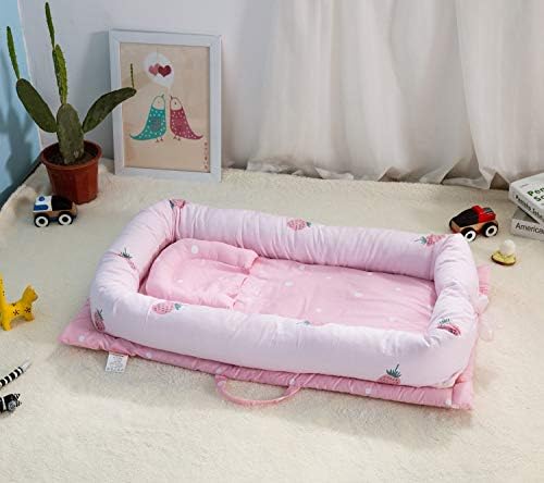 Baby Lounger,Portable Super Soft and Breathable Newborn Infant Bassinet,Water Resistant Removable Cover for Newborn Lounger,Breathable & Hypoallergenic Co-Sleeping Baby Bed