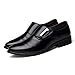 Seakee Men's Business Slip-on Dress Shoes Semi-Formal Oxford(Black) US 10.5