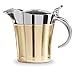 VonShef Brushed Gold Gravy Boat, Double Insulated Jug with Hinged Lid Ideal for Gravy or Cream at Thanksgiving, Stainless Steel, 16oz