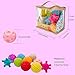 Newdanceus New Package 10pcs Sensory Balls Plastic Soft & Textured Balls Squeezy Squishy Bouncy Fidget Multi-Shape Toys with Bright Colors and Sounds for Baby Toddler BPA Free