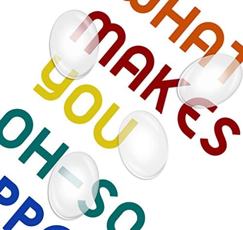 Enenes 30x40mm Glass Cabochons 50PCS Oval Clear Flat Cabochon Tiles for Jewelry Making, Pendants, Crafts, DIY Art