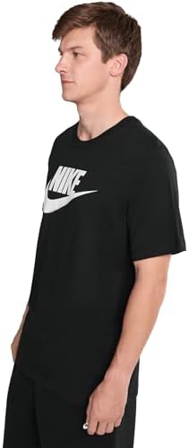Herren T-Shirt M NSW ICON Futura Shirt AR5004 B, Größe:M, Farbe:010 Black White - Schwarz Weiß