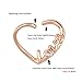 OUFER Body Jewelry 16Gauge Heart Shape With Love CZ Left Closure Daith Cartilage Tragus Earring, 16G=1.2mm (Rose Gold)