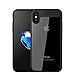 Vinve Case Compatible with iPhone X Case, Slim Anti-Scratch Shockproof Cover Clear Hard Back Panel + TPU Bumper Protective Case (Black)